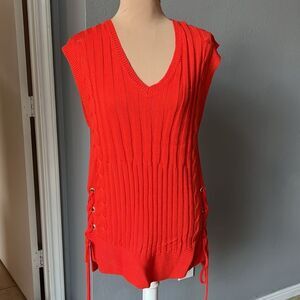 New York & Company Bold Red Knit Top